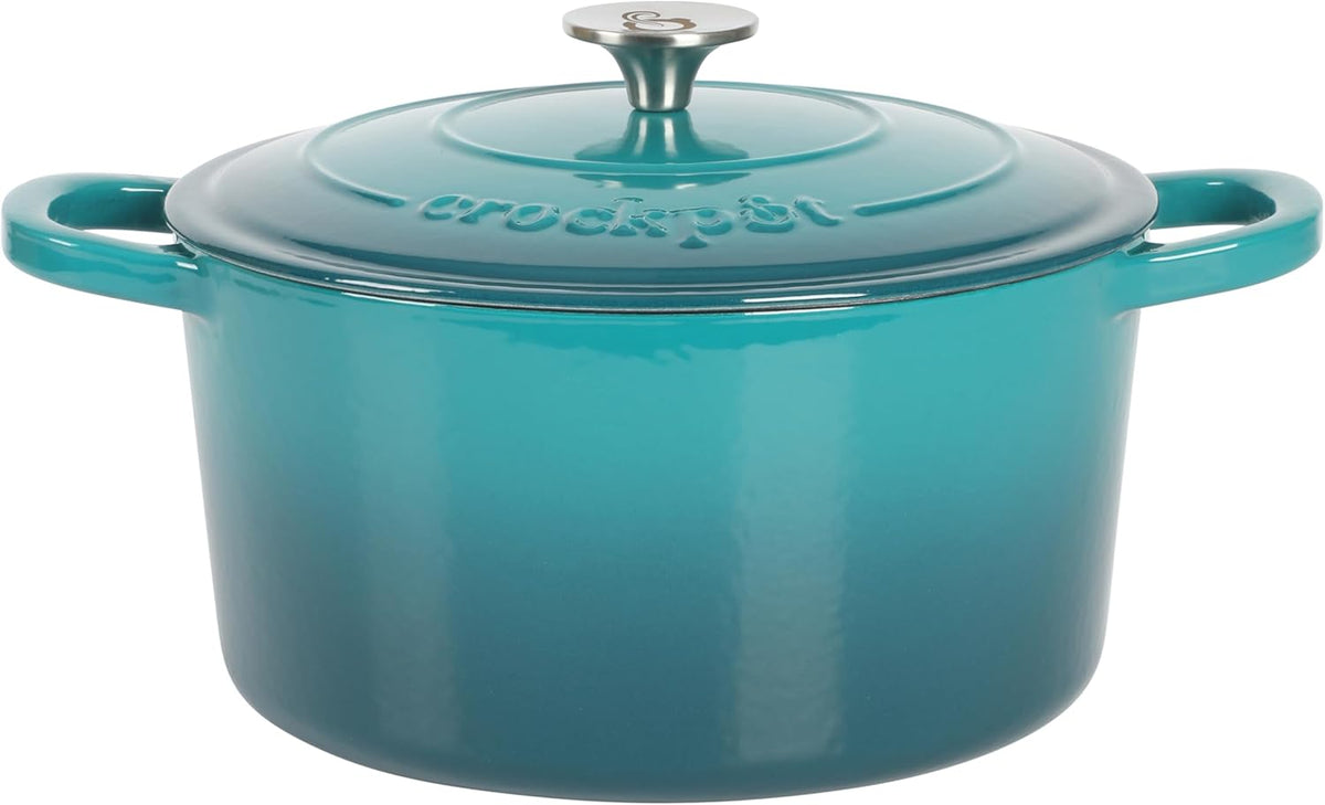 3 Quart Enameled Cast Iron Dutch Oven – Aqua - Curated Catalog E4