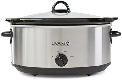 7 Quart Oval Manual Slow Cooker – Stainless Steel - Curated Catalog H7