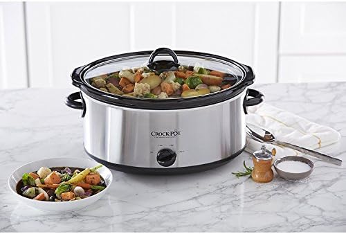 7 Quart Oval Manual Slow Cooker – Stainless Steel - Curated Catalog H7