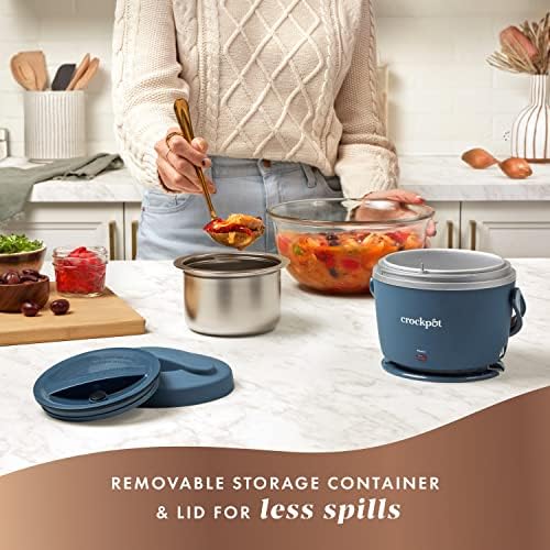 Electric Lunch Box Food Warmer 20oz – Faded Blue - Curated Catalog E4