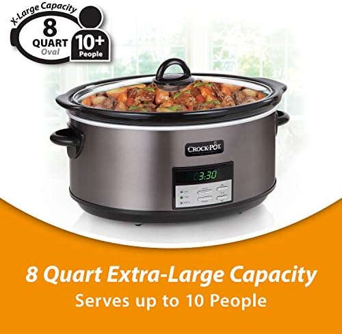 8 Quart Programmable Slow Cooker with Auto Warm - Curated Catalog D6