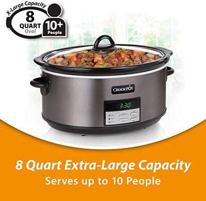 8 Quart Programmable Slow Cooker with Auto Warm - Curated Catalog D6