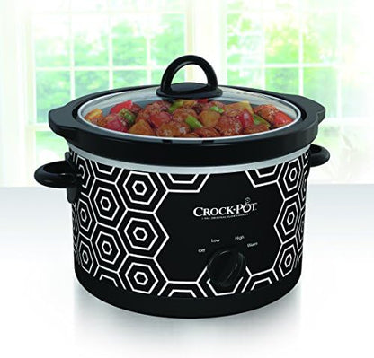 4.5 Quart Portable Slow Cooker – Black & White - Curated Catalog S4