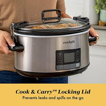 7 Quart Portable Programmable Slow Cooker with Timer - Curated Catalog U9