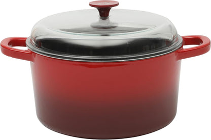 3 Quart Enameled Cast Iron Dutch Oven – Aqua - Curated Catalog E4