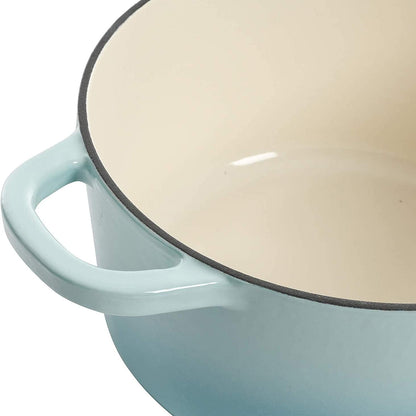 3 Quart Enameled Cast Iron Dutch Oven – Aqua - Curated Catalog E4