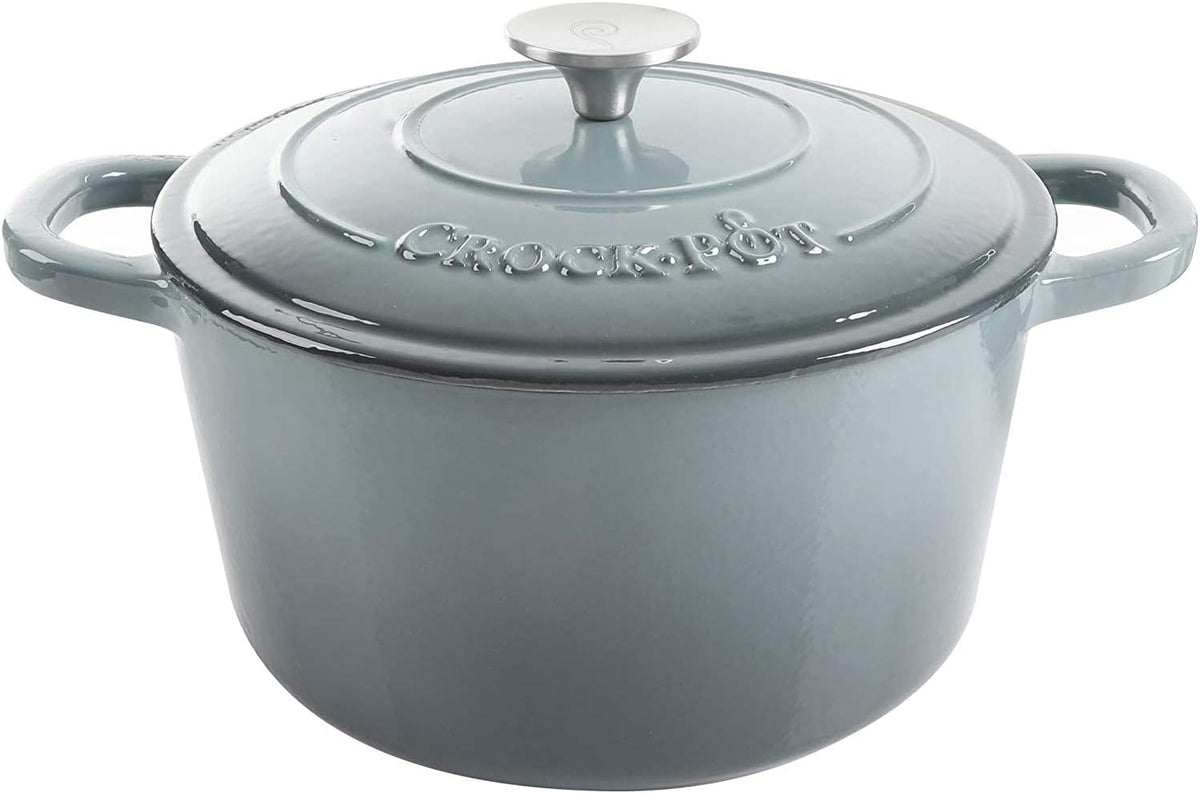 3 Quart Enameled Cast Iron Dutch Oven – Aqua - Curated Catalog E4